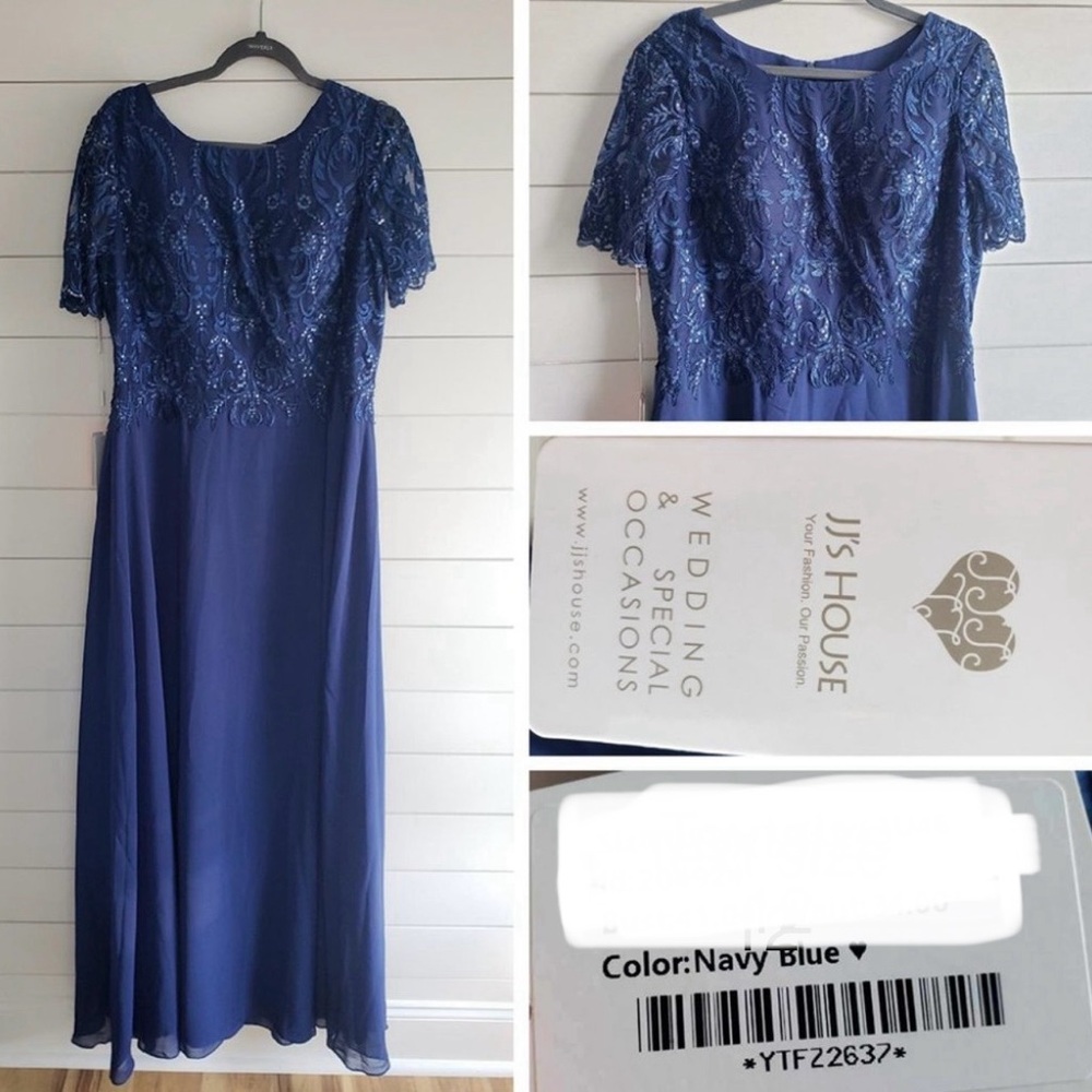 BNWT JJ’s House Navy Mother of the bride dress.